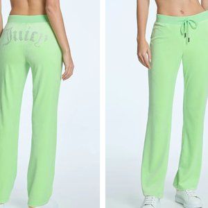 JUICY COUTURE Sour Apple OG Bling Pants SMALL (S) Neon Green